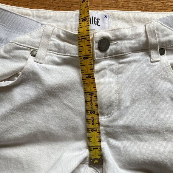 Paige Skyline Ankle Peg Stretch White Skinny Jeans Size 26 - Picture 15 of 16